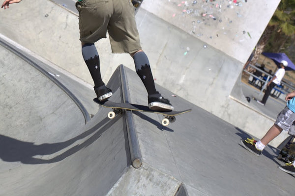 CityScape - Gray and Black Tall Socks